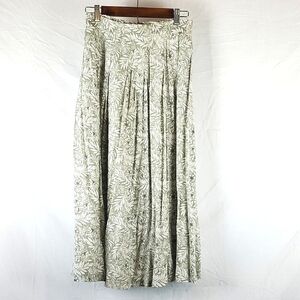 Vintage Green Floral Cottagecore‎ Midi Skirt